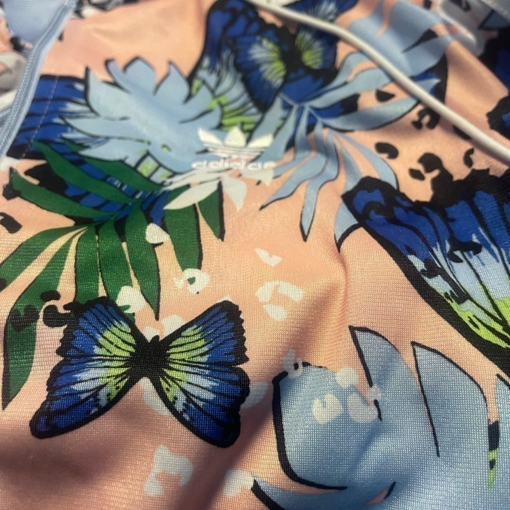 Adidas girls floral track jacket size medium - Picture 4 of 6